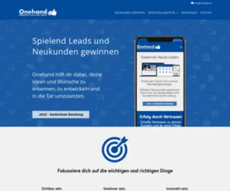 Onehand.ch(Webdesign und Werbeagentur Rotkreuz) Screenshot