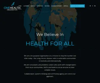 Onehealthorganisation.org(One Health Organisation) Screenshot