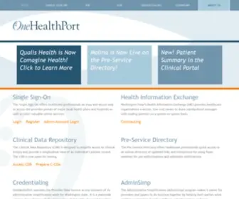 Onehealthport.com(Homepage) Screenshot