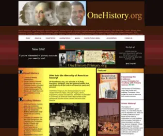Onehistory.org(Diversity in American History) Screenshot