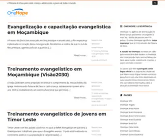 Onehopeport.org(OneHope em português) Screenshot