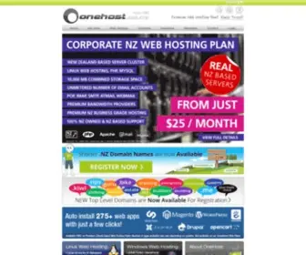 Onehost.co.nz(New Zealand Website Host & Domains) Screenshot