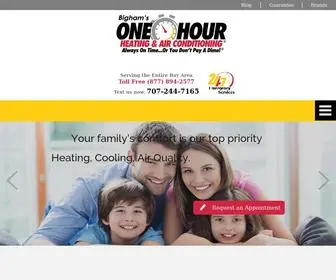 Onehourheatandac.com(Bigham's One Hour Heating & Air Conditioning) Screenshot