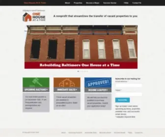 Onehousebaltimore.org(Onehousebaltimore) Screenshot