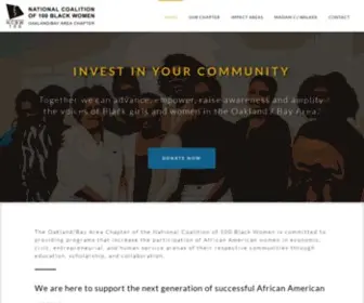 Onehundredblackwomen.com(The Oakland/Bay Area Chapter of the National Coalition of 100 Black Women) Screenshot