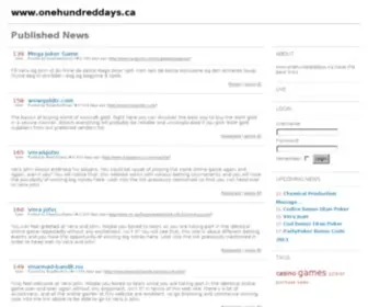 Onehundreddays.ca(Your Source for Social News and Networking) Screenshot