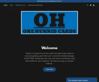 Onehunnidcards.com(One Hunnid Cards) Screenshot