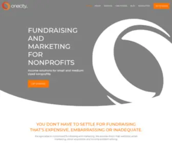 Oneicity.com(// income solutions for nonprofits) Screenshot