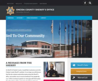 Oneidasheriff.org(Rhinelander, Wisconsin) Screenshot