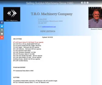 Oneil4Machinery.com(TRO Machinery Company) Screenshot