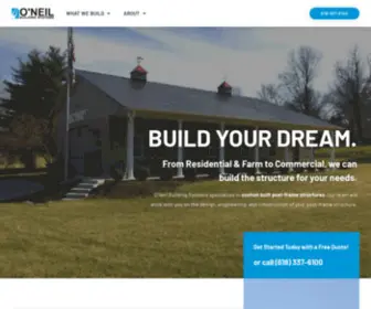 Oneilbuildings.com(O'Neil Building Systems Pole Barn Builders Near Me Illinois) Screenshot