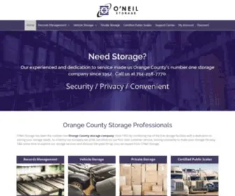 Oneilstorage.com(O'NEIL STORAGE) Screenshot