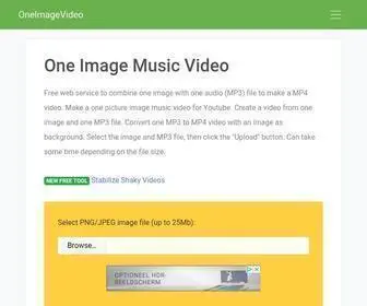 Oneimagevideo.com(Free web service to combine one image with one audio (MP3)) Screenshot