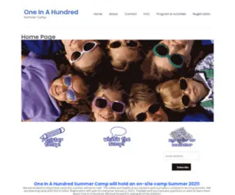 Oneinahundredprogram.com(Summer Camp) Screenshot