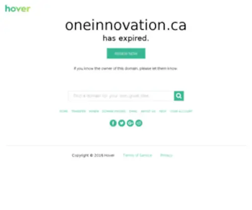 Oneinnovation.ca(Ontario Network of Entrepreneurs) Screenshot