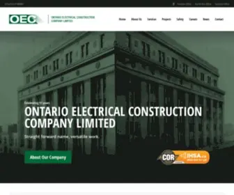 Onelec.com(Ontario Electrical Construction Ltd) Screenshot