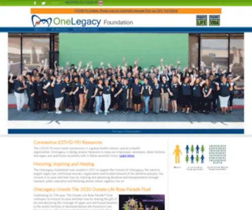 Onelegacyfoundation.org(OneLegacy Foundation) Screenshot