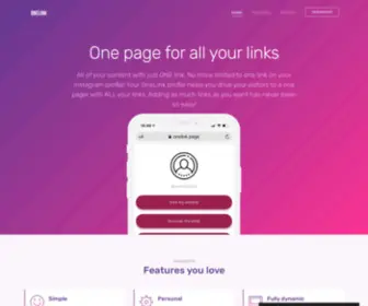 Onelink.page(All of your content with just one link) Screenshot