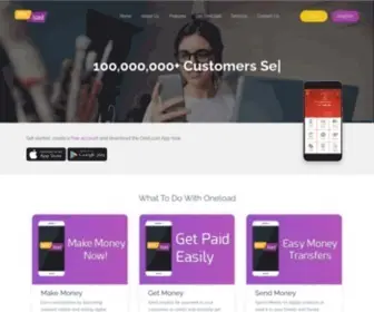 Oneloadpk.com(Free balance sharing service that helps you top) Screenshot