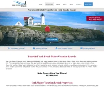 Onelongbeach.com(Beach House Vacation Rentals York Maine) Screenshot