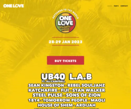 Onelovefestival.co.nz(One Love Reggae & Roots Music Festival 2021) Screenshot