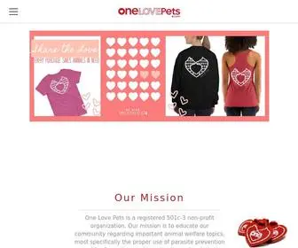 Onelovepets.com(ONE LOVE PETS) Screenshot