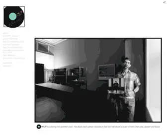 Onelp.org(ONE LP is a project by photographer William Ellis in which musicians and other people in the arts are portrayed with a favourite album and tell why the recording is so significant to them) Screenshot