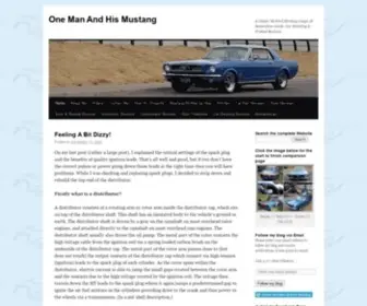 Onemanandhismustang.com(One Man And His Mustang) Screenshot