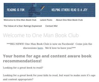 Onemanbookclub.com(Book Reviews for Families) Screenshot