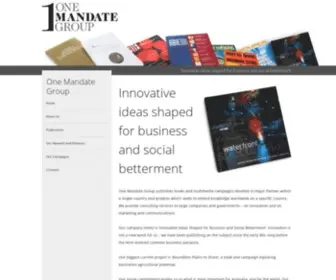 Onemandate.com(Innovative ideas shaped for business and social betterment) Screenshot