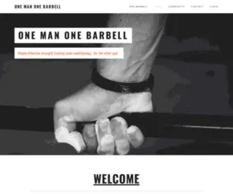 Onemanonebarbell.com(One Man One Barbell) Screenshot
