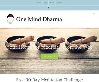 Oneminddharma.com(One Mind Dharma) Screenshot