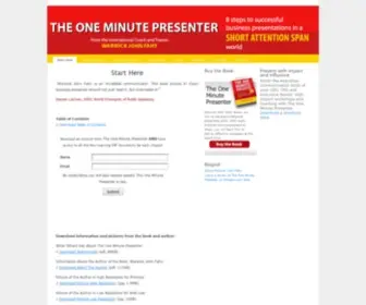 Oneminutepresenter.com(The One Minute Presenter) Screenshot