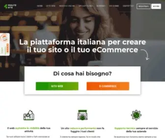 Oneminutesite.it(Piattaforma eCommerce/Sito Web) Screenshot