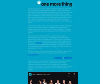 Onemorething.com.au(26 May 2012) Screenshot