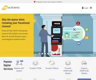 Onemotoring.com.sg(LTA) Screenshot