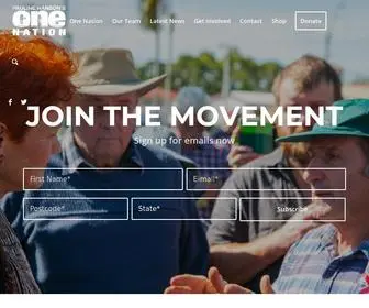 Onenation.org.au(Pauline Hanson's One Nation Party) Screenshot