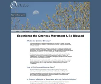 Onenessnc.com(Oneness in North Carolina) Screenshot