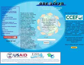 Oneocean.org(Coastal Resource & Fisheries Management of the Philippines) Screenshot