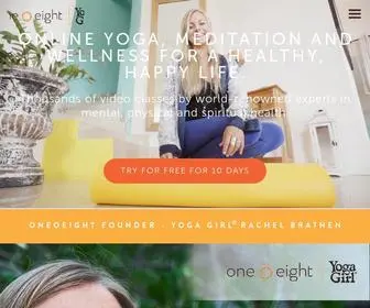 Oneoeight.com(Online yoga classes) Screenshot