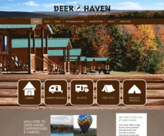 Oneontacampground.com(Deer Haven Campground & Cabins) Screenshot