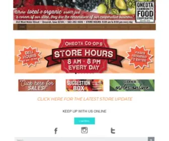 Oneotacoop.com(Oneota Community Food Cooperative) Screenshot