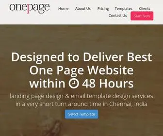 Onepage.co.in(One page website chennai) Screenshot