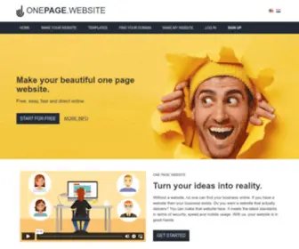 Onepage.website(Online website builder) Screenshot