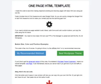 Onepagehtml.com(One Page HTML) Screenshot