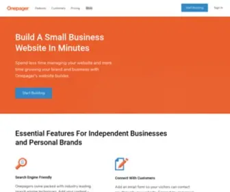 Onepagerapp.com(Build a small business website with Onepager) Screenshot