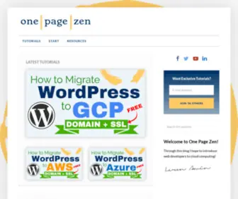 Onepagezen.com(One Page Zen) Screenshot