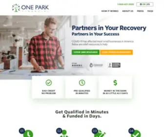 Oneparkfinancial.com(Small Business Loans) Screenshot