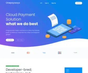 Onepayways.com(Your trust partner at payment space) Screenshot