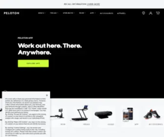 Onepeloton.com(The ultimate fitness experience) Screenshot